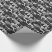 Grijze Camouflage Katten Pattern Grey Kitty Cats C Cadeaupapier (Hoek)