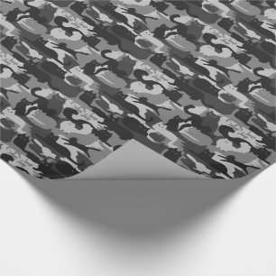 Grijze Camouflage Katten Pattern Grey Kitty Cats C Cadeaupapier