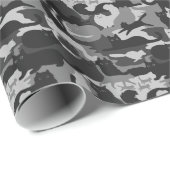 Grijze Camouflage Katten Pattern Grey Kitty Cats C Cadeaupapier (Rol Hoek)
