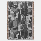 Grijze Camouflage Katten Pattern Grey Kitty Cats C Deken (Voorkant Verticaal)