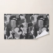 Grijze Camouflage Katten Pattern Grey Kitty Cats C Handdoek (Handdoek)