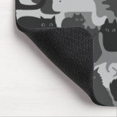 Grijze Camouflage Katten Pattern Grey Kitty Cats C Muismat (Hoek)