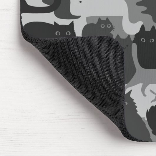 Grijze Camouflage Katten Pattern Grey Kitty Cats C Muismat (Hoek)