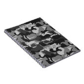 Grijze Camouflage Katten Pattern Grey Kitty Cats C Notitieboek (Rechterzijde)