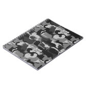 Grijze Camouflage Katten Pattern Grey Kitty Cats C Notitieboek (Linkerzijde)