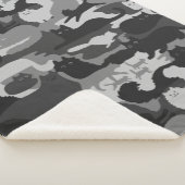 Grijze Camouflage Katten Pattern Grey Kitty Cats C Sherpa Deken (3/4)