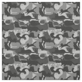 Grijze Camouflage Katten Pattern Grey Kitty Cats C Stof (Swatch)