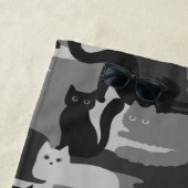 Grijze Camouflage Katten Pattern Grey Kitty Cats C Strandlaken (In situ)