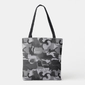 Grijze Camouflage Katten Pattern Grey Kitty Cats C Tote Bag (Achterkant)