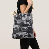 Grijze Camouflage Katten Pattern Grey Kitty Cats C Tote Bag (Dichtbij)
