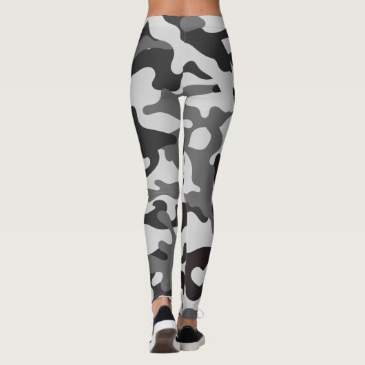grijze camouflage leggings , sport leggings (Achterkant)
