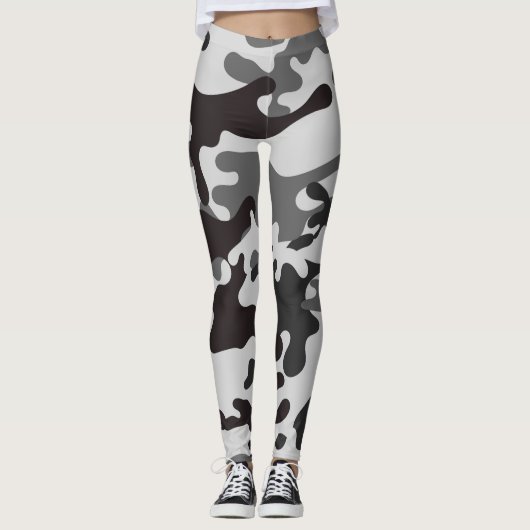 grijze camouflage leggings , sport leggings (Voorkant)