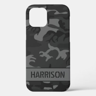 Grijze camouflage monogram Case-Mate iPhone case