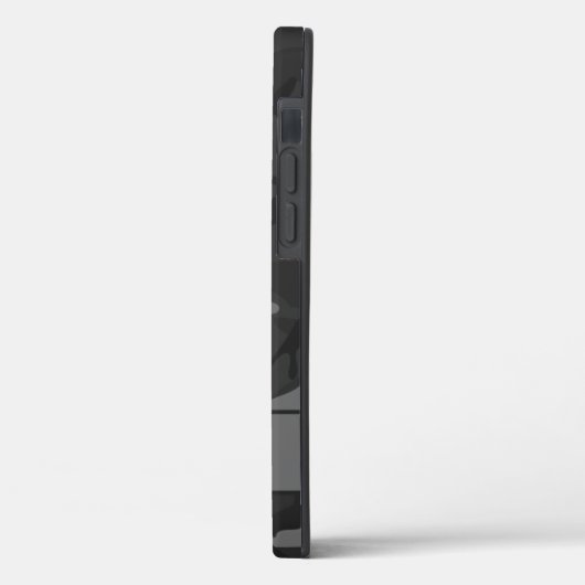 Grijze camouflage monogram Case-Mate iPhone case (Achterkant / Links)