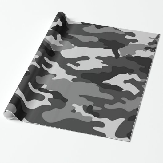 Grijze camouflage | Papier voor onmiddellijke verp (Uitgerold)