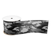 Grijze camouflage Ribbon Satijnen Lint (Spoel)