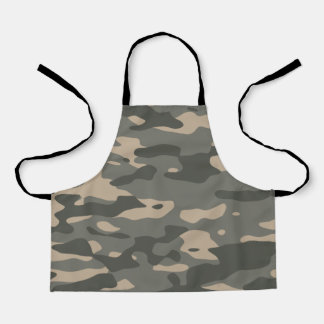 Grijze camouflage schort