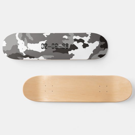 Grijze camouflage skateboard (Horizontaal)