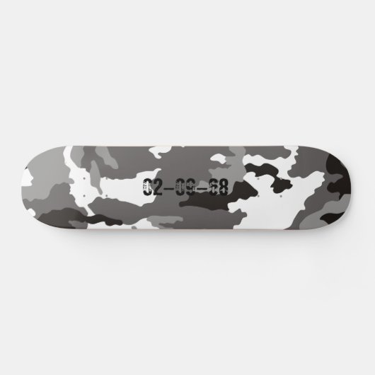 Grijze camouflage skateboard (Horizontaal)