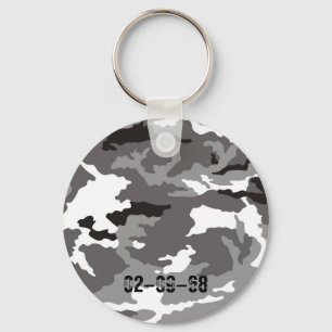 Grijze camouflage sleutelhanger