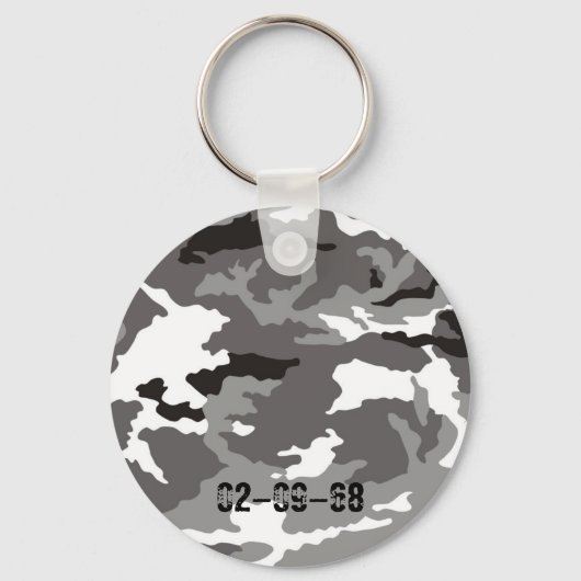 Grijze camouflage sleutelhanger (Voorkant)