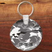 Grijze camouflage sleutelhanger (Voorkant)