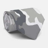 Grijze Camouflaged Pattern Stropdas (Opgerold)