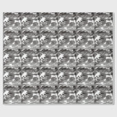Grijze camouflagepatroon cadeaupapier (Vlak)
