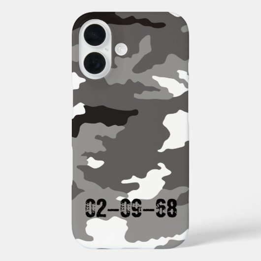 Grijze camouflagepatroon Case-Mate iPhone case (Achterkant)