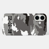 Grijze camouflagepatroon Case-Mate iPhone case (Achterkant (horizontaal))