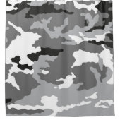 Grijze camouflagepatroon douchegordijn (Voorkant)