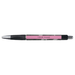Grijze camouflagepatroon, je naam, personaliseer pen