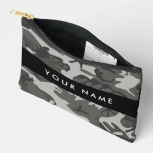 Grijze camouflagepatroon, je naam, personaliseren etui