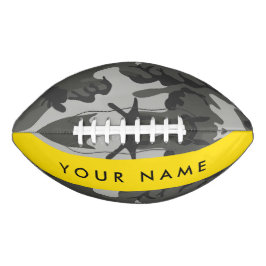 Grijze camouflagepatroon, jouw naam, personaliseer american football