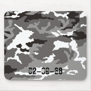 Grijze camouflagepatroon muismat