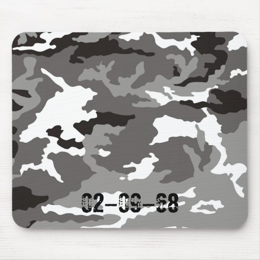 Grijze camouflagepatroon muismat (Voorkant)