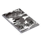 Grijze camouflagepatroon notitieboek (Rechterzijde)