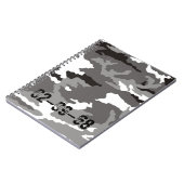 Grijze camouflagepatroon notitieboek (Linkerzijde)