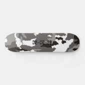 Grijze camouflagepatroon persoonlijk skateboard (Horizontaal)