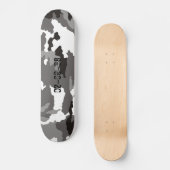 Grijze camouflagepatroon skateboard (Voorkant)