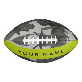Grijze camouflagepatroon, uw naam, personaliseer american football