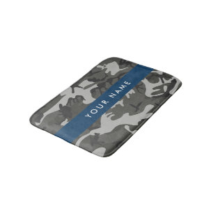 Grijze camouflagepatroon, Uw naam, Personaliseer Badmat