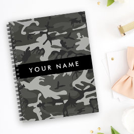 Grijze camouflagepatroon, Uw naam, Personaliseer Planner