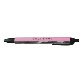 Grijze camouflagepatroon, uw naam, personaliseer zwarte inkt pen