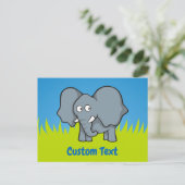 Grijze cartoon briefkaart (Staand voorkant)