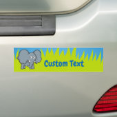 Grijze cartoon bumper sticker (Op auto)