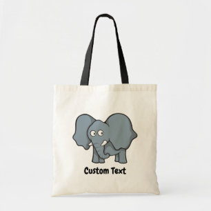 Grijze cartoon canvas tas