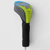 Grijze Cartoon Golfheadcover (Schuin)