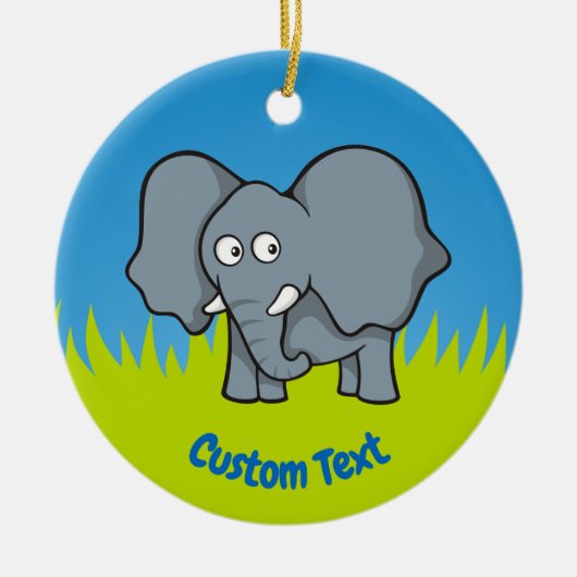 Grijze cartoon keramisch ornament (Voorkant)
