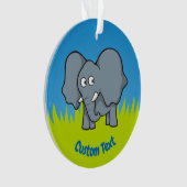 Grijze cartoon ornament (voorkant)
